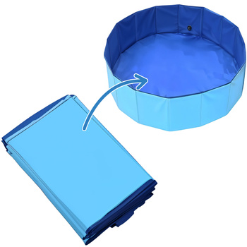 Basen ogrodowy dla psa, zwierząt i dzieci składany DEXTER 80x20cm