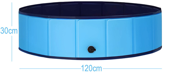 Basen ogrodowy dla psa, zwierząt i dzieci składany DEXTER 120x30cm
