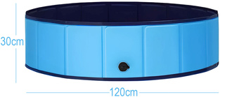 Basen ogrodowy dla psa, zwierząt i dzieci składany DEXTER 120x30cm