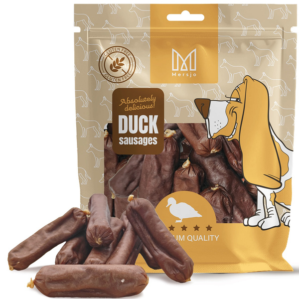 Przysmak dla psa - Kiełbaski z kaczki Mersjo 500g